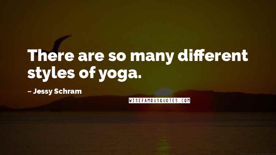 Jessy Schram Quotes: There are so many different styles of yoga.