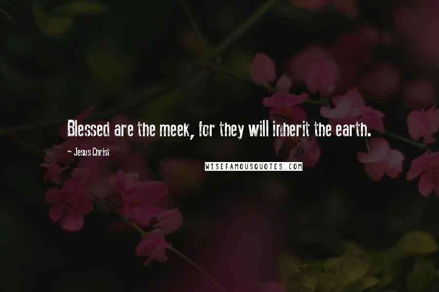 Jesus Christ Quotes: Blessed are the meek, for they will inherit the earth.