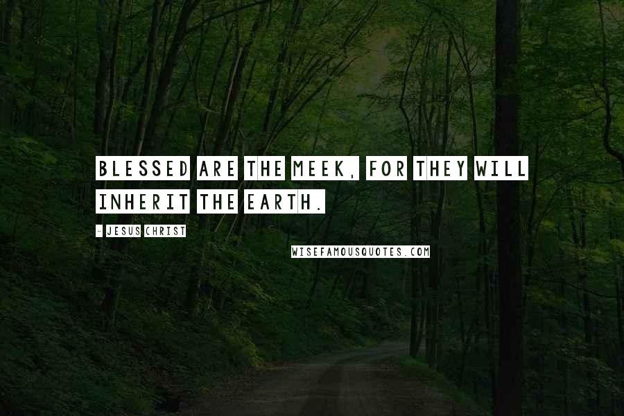 Jesus Christ Quotes: Blessed are the meek, for they will inherit the earth.