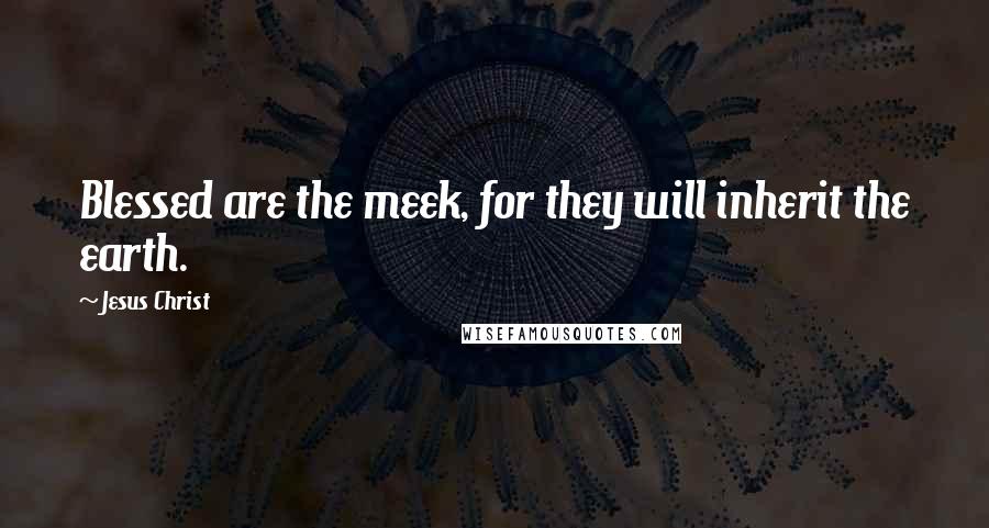 Jesus Christ Quotes: Blessed are the meek, for they will inherit the earth.