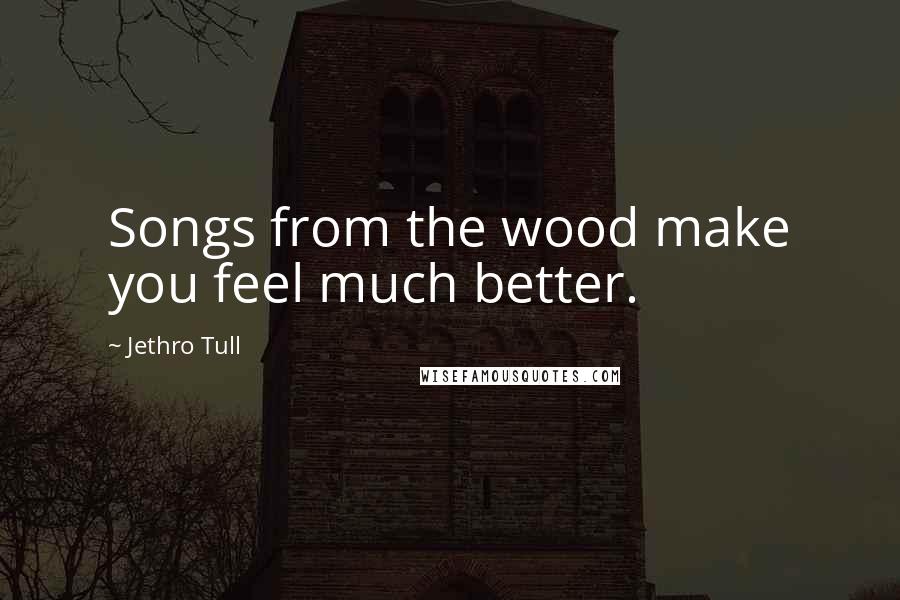 Jethro Tull Quotes: Songs from the wood make you feel much better.