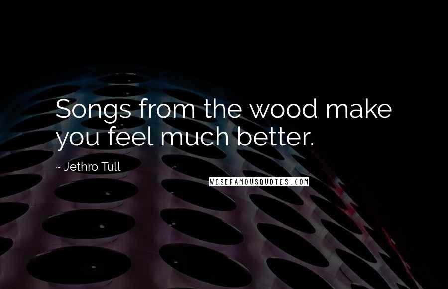 Jethro Tull Quotes: Songs from the wood make you feel much better.