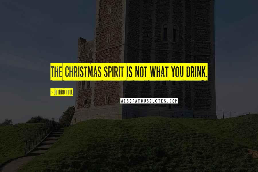 Jethro Tull Quotes: The Christmas spirit is not what you drink.