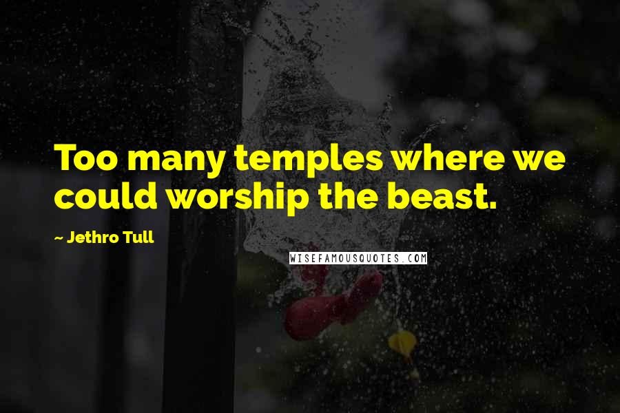 Jethro Tull Quotes: Too many temples where we could worship the beast.