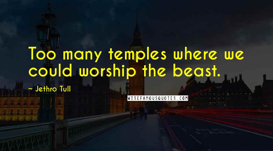 Jethro Tull Quotes: Too many temples where we could worship the beast.