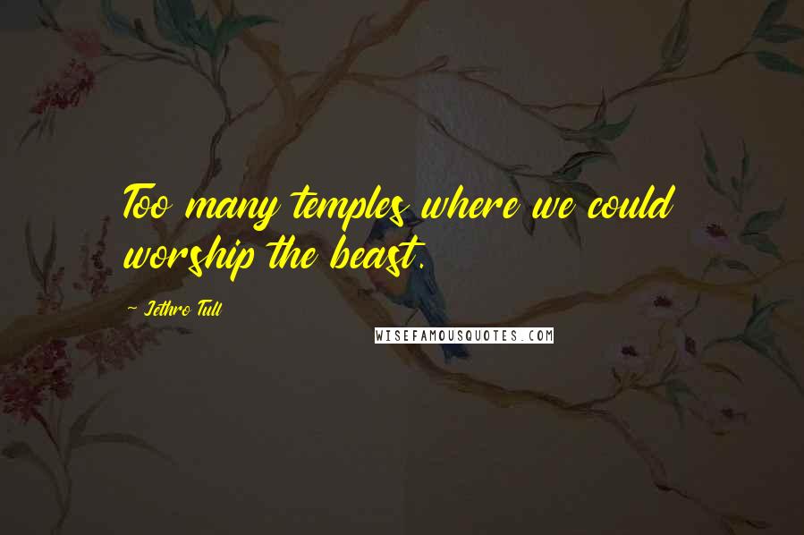 Jethro Tull Quotes: Too many temples where we could worship the beast.