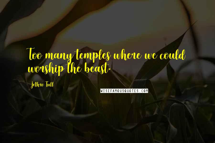 Jethro Tull Quotes: Too many temples where we could worship the beast.