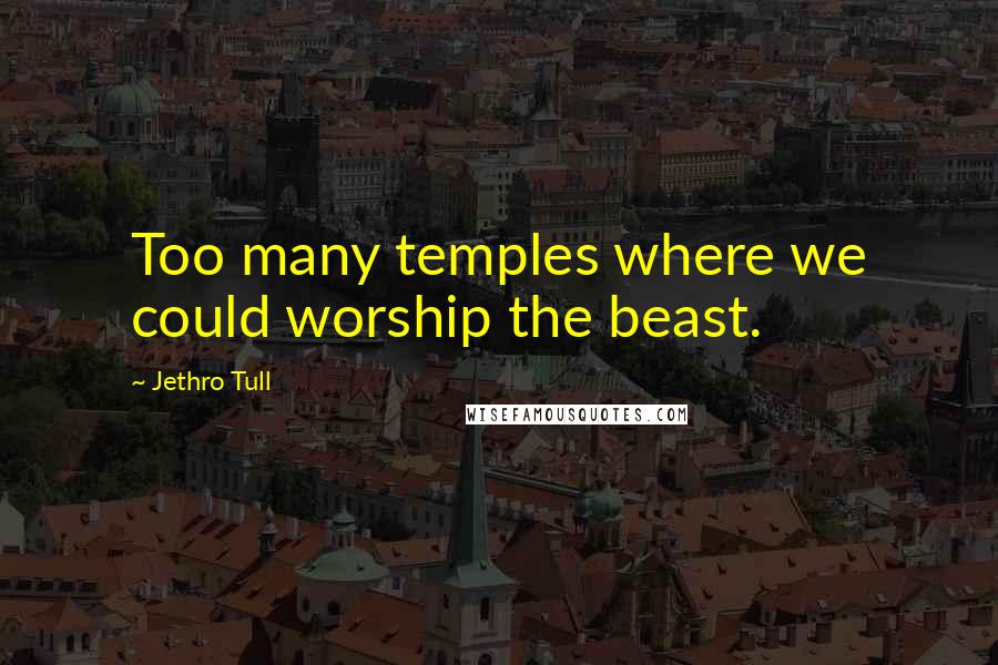 Jethro Tull Quotes: Too many temples where we could worship the beast.