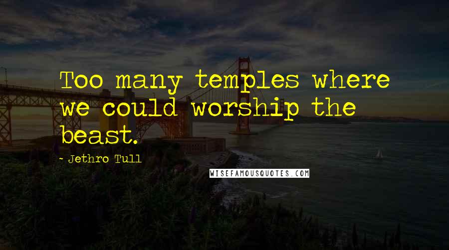 Jethro Tull Quotes: Too many temples where we could worship the beast.