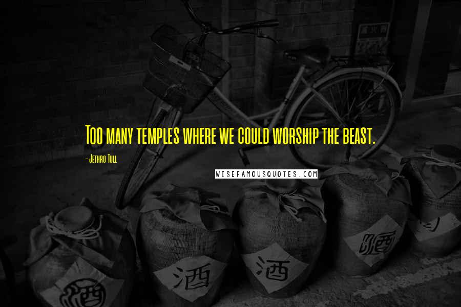 Jethro Tull Quotes: Too many temples where we could worship the beast.
