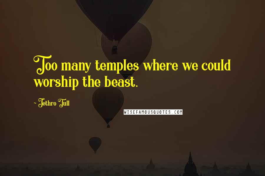 Jethro Tull Quotes: Too many temples where we could worship the beast.