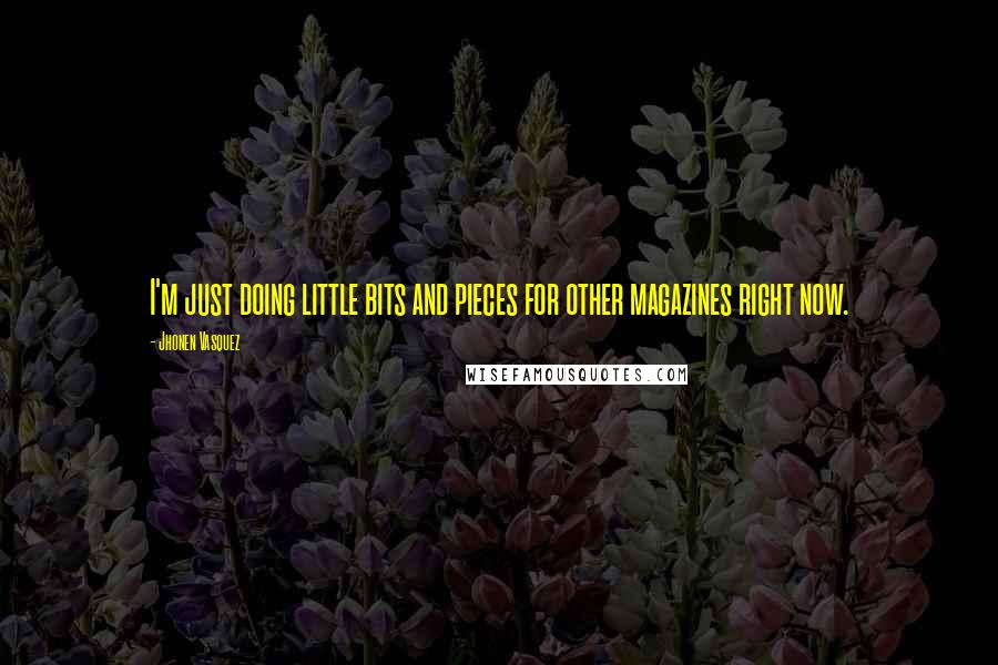 Jhonen Vasquez Quotes: I'm just doing little bits and pieces for other magazines right now.