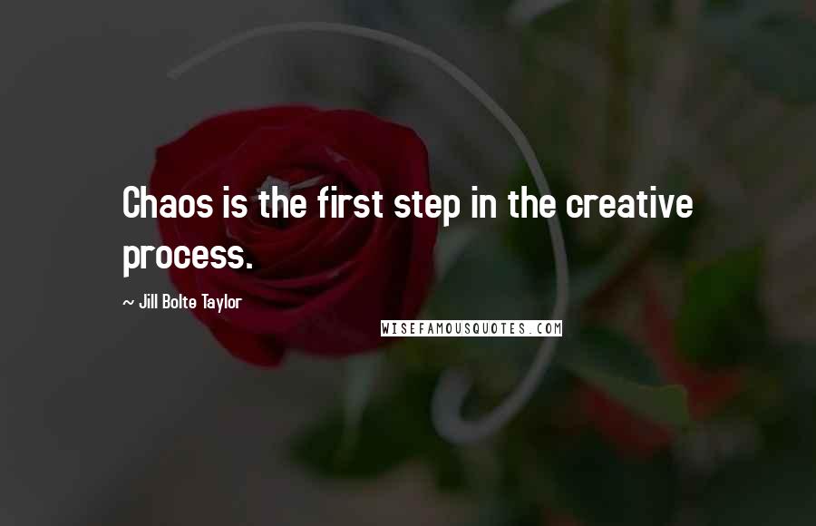 Jill Bolte Taylor Quotes: Chaos is the first step in the creative process.