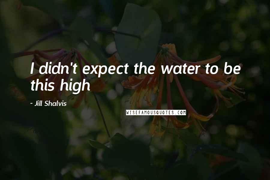 Jill Shalvis Quotes: I didn't expect the water to be this high