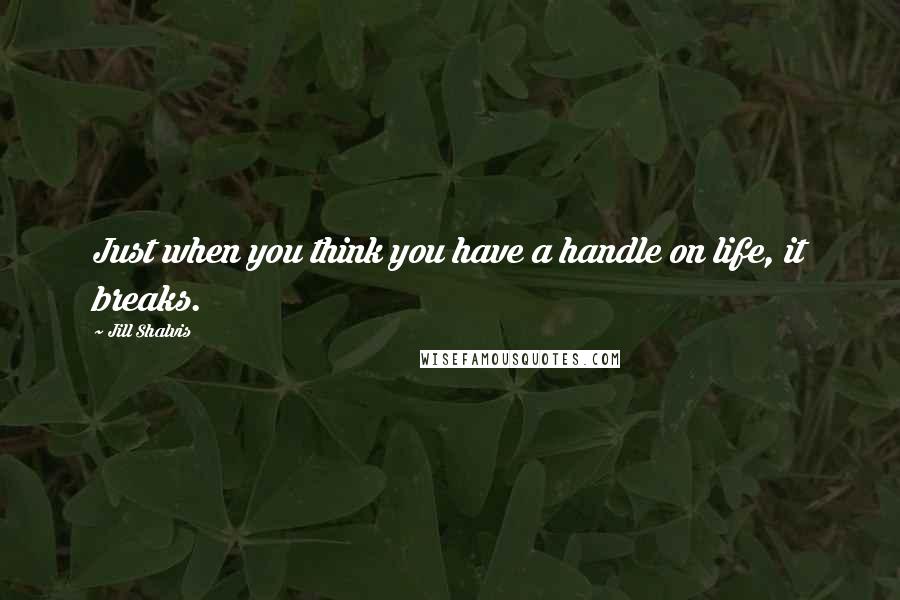 Jill Shalvis Quotes: Just when you think you have a handle on life, it breaks.