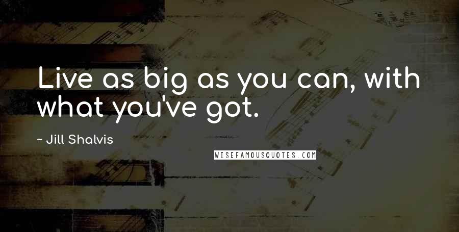 Jill Shalvis Quotes: Live as big as you can, with what you've got.