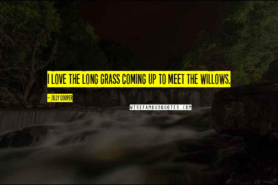 Jilly Cooper Quotes: I love the long grass coming up to meet the willows.