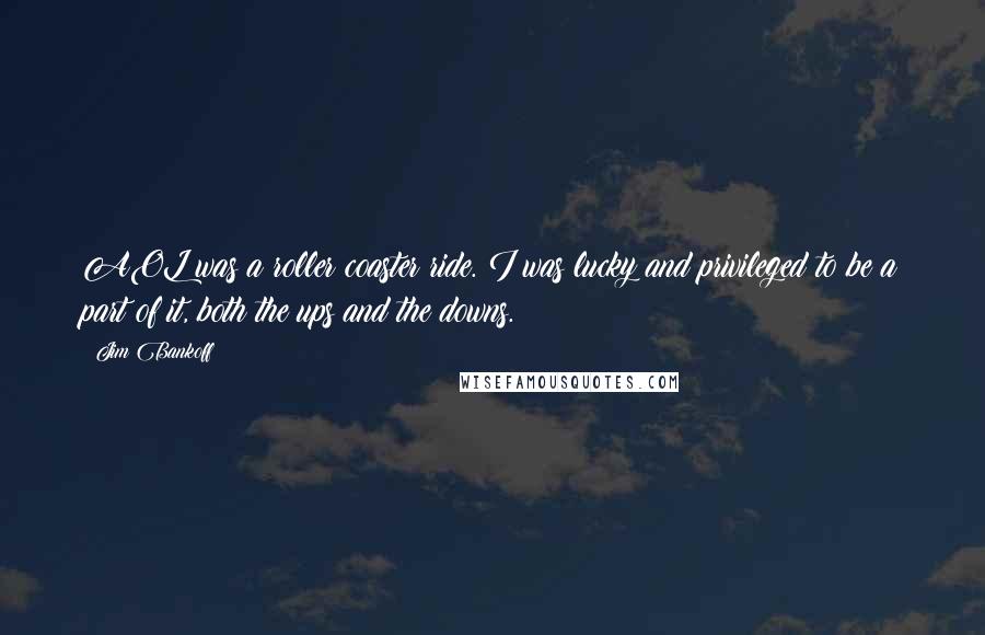 Jim Bankoff Quotes: AOL was a roller coaster ride. I was lucky and privileged to be a part of it, both the ups and the downs.
