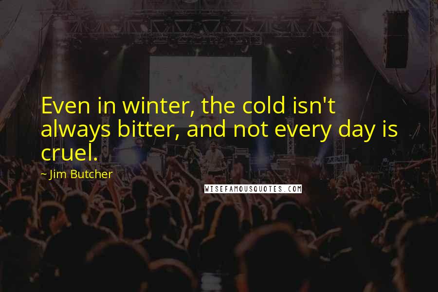 Jim Butcher Quotes: Even in winter, the cold isn't always bitter, and not every day is cruel.