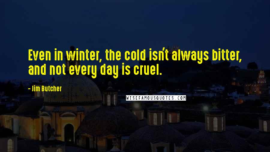 Jim Butcher Quotes: Even in winter, the cold isn't always bitter, and not every day is cruel.