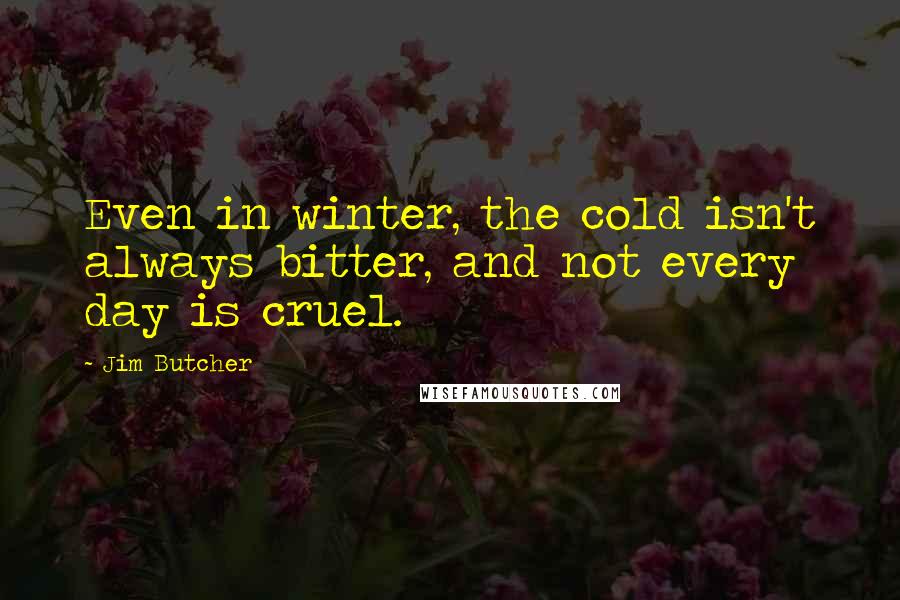 Jim Butcher Quotes: Even in winter, the cold isn't always bitter, and not every day is cruel.