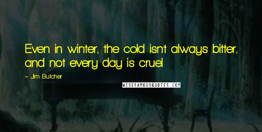 Jim Butcher Quotes: Even in winter, the cold isn't always bitter, and not every day is cruel.