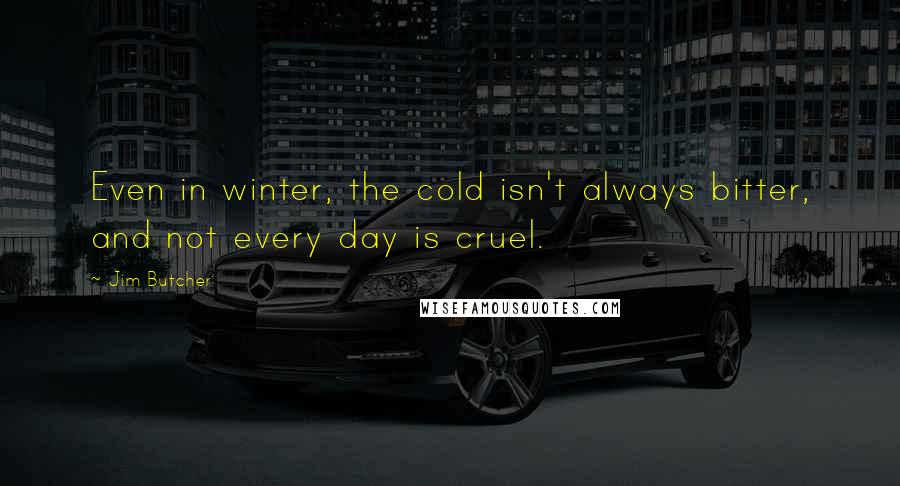 Jim Butcher Quotes: Even in winter, the cold isn't always bitter, and not every day is cruel.