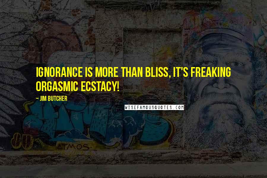 Jim Butcher Quotes: Ignorance is more than bliss, it's freaking orgasmic ecstacy!