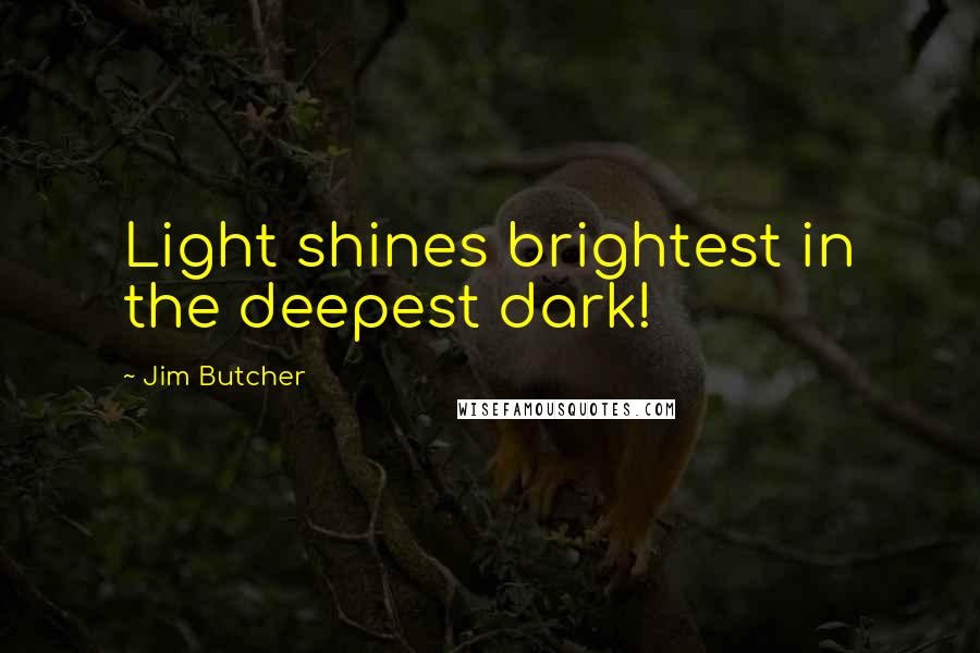 Jim Butcher Quotes: Light shines brightest in the deepest dark!