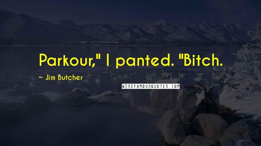 Jim Butcher Quotes: Parkour," I panted. "Bitch.