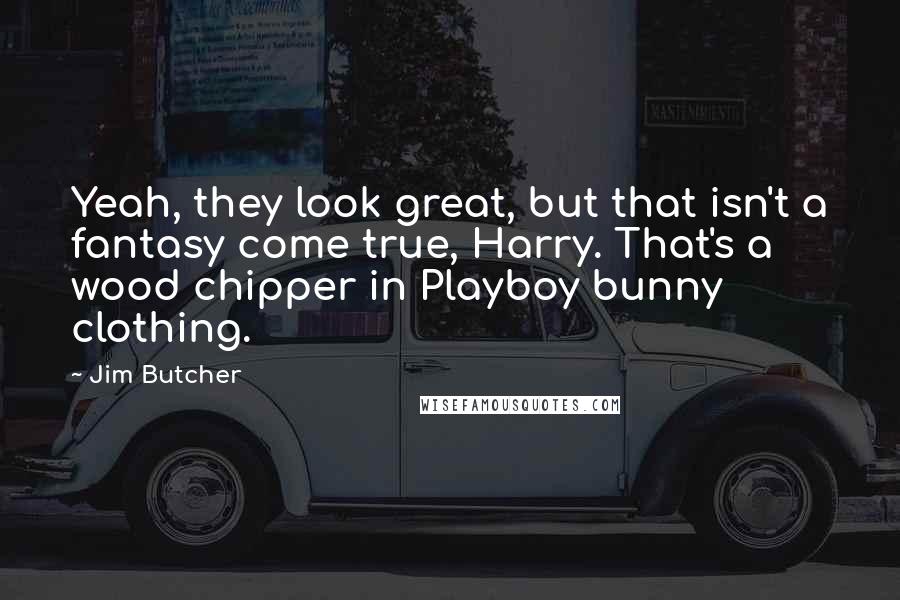 Jim Butcher Quotes: Yeah, they look great, but that isn't a fantasy come true, Harry. That's a wood chipper in Playboy bunny clothing.