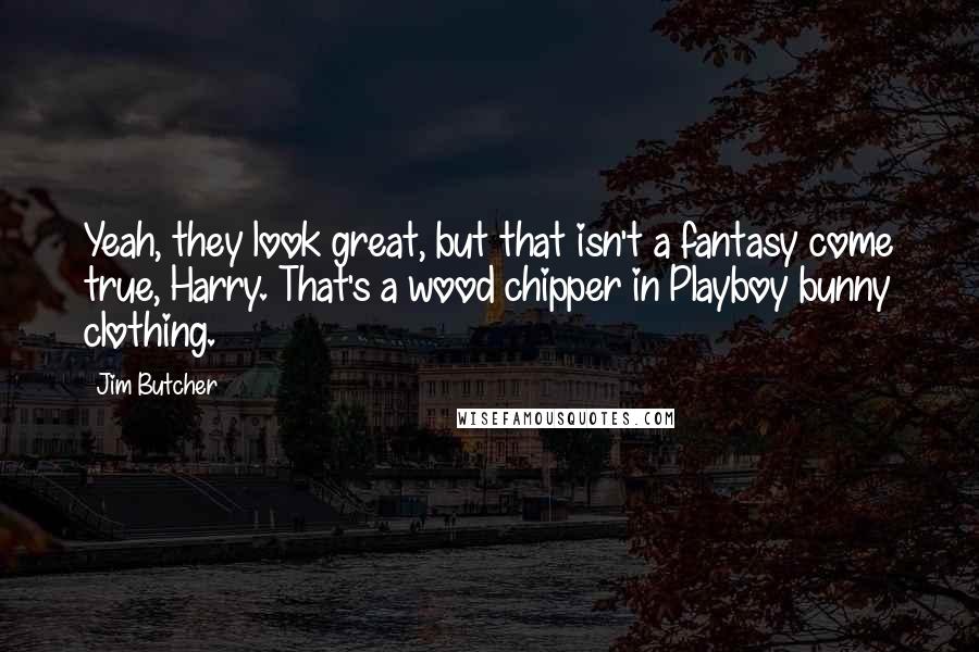 Jim Butcher Quotes: Yeah, they look great, but that isn't a fantasy come true, Harry. That's a wood chipper in Playboy bunny clothing.