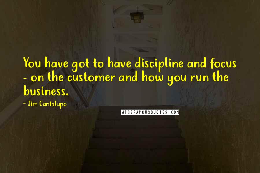 Jim Cantalupo Quotes: You have got to have discipline and focus - on the customer and how you run the business.
