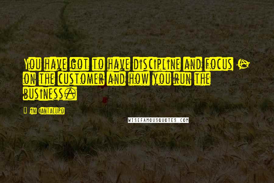 Jim Cantalupo Quotes: You have got to have discipline and focus - on the customer and how you run the business.