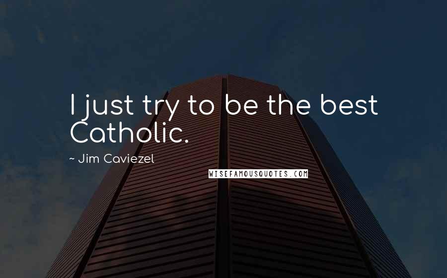 Jim Caviezel Quotes: I just try to be the best Catholic.