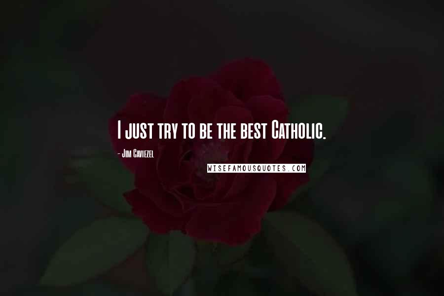 Jim Caviezel Quotes: I just try to be the best Catholic.