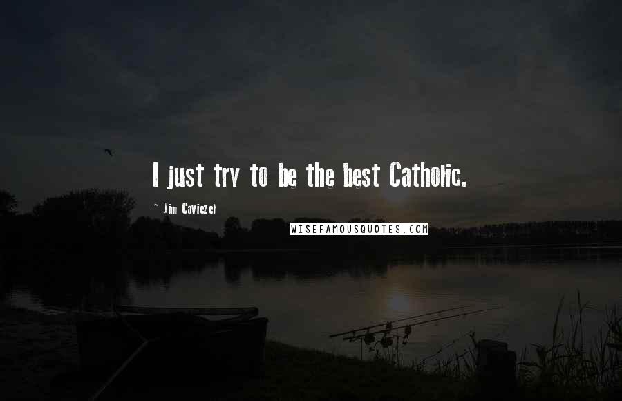 Jim Caviezel Quotes: I just try to be the best Catholic.