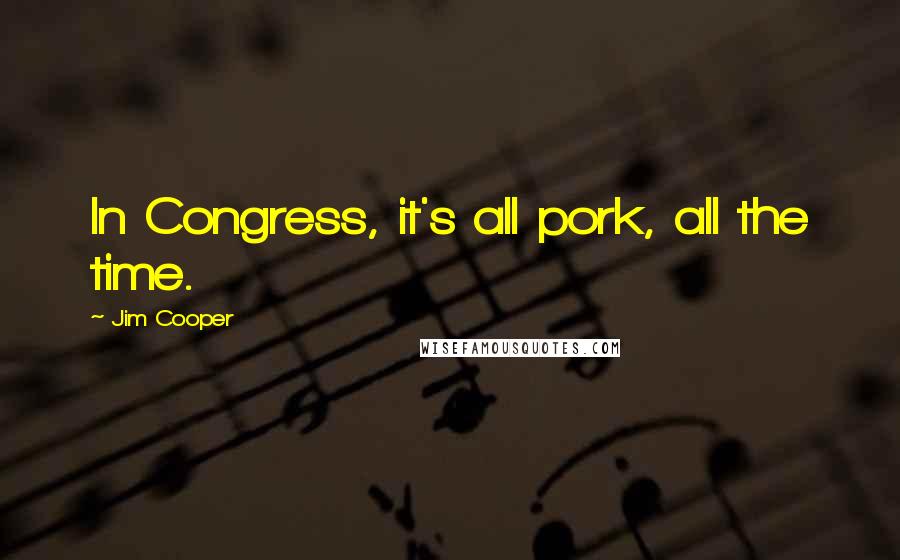 Jim Cooper Quotes: In Congress, it's all pork, all the time.