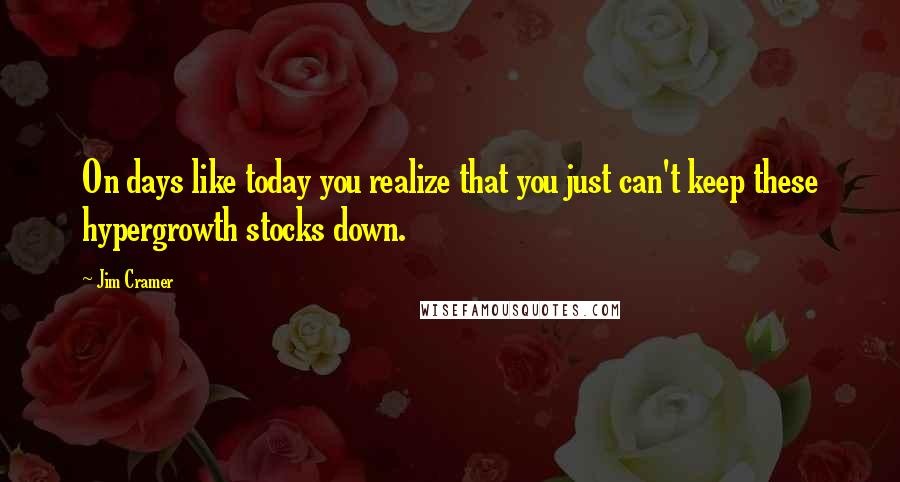 Jim Cramer Quotes: On days like today you realize that you just can't keep these hypergrowth stocks down.