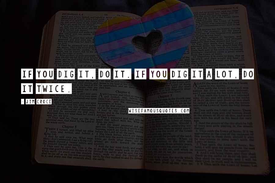 Jim Croce Quotes: If you dig it, do it. If you dig it a lot, do it twice.