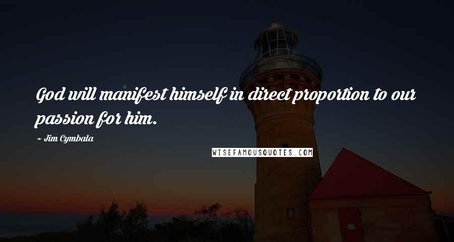 Jim Cymbala Quotes: God will manifest himself in direct proportion to our passion for him.
