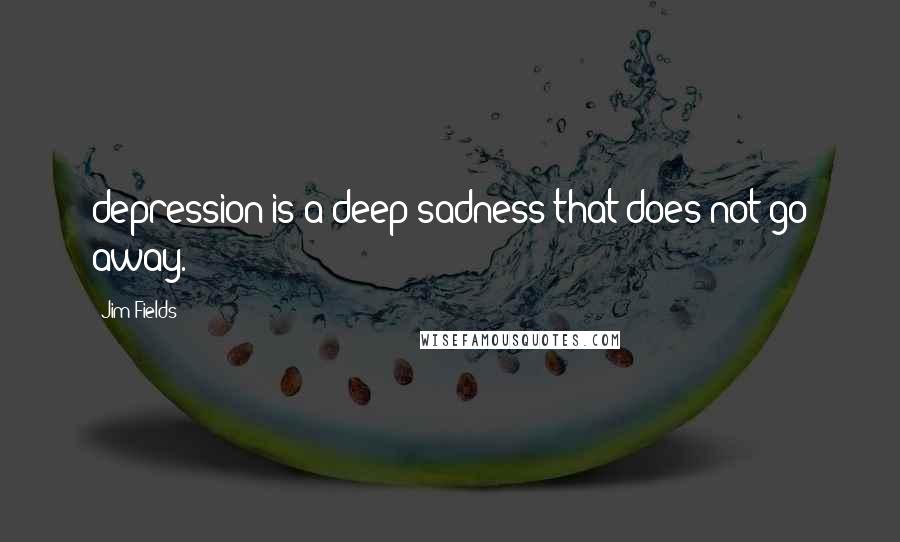 Jim Fields Quotes: depression is a deep sadness that does not go away.