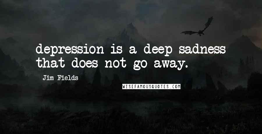 Jim Fields Quotes: depression is a deep sadness that does not go away.