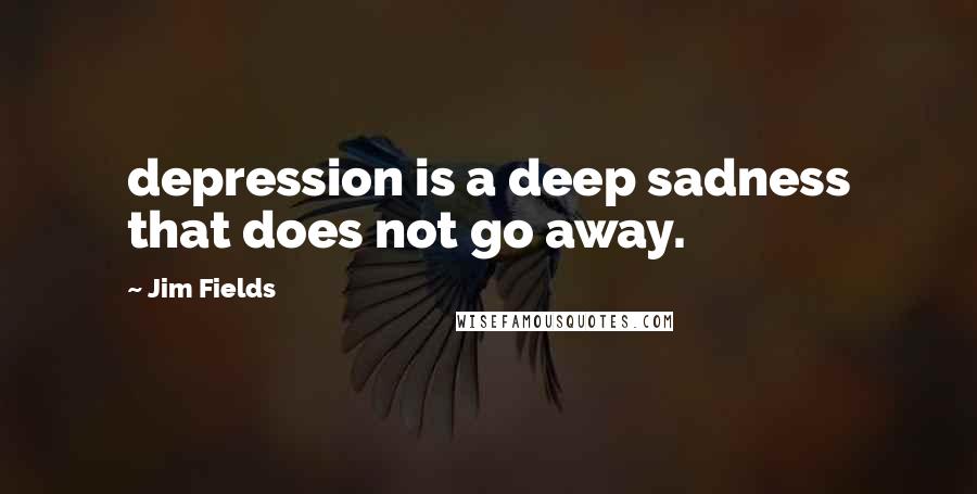 Jim Fields Quotes: depression is a deep sadness that does not go away.