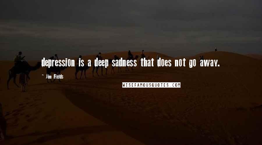 Jim Fields Quotes: depression is a deep sadness that does not go away.