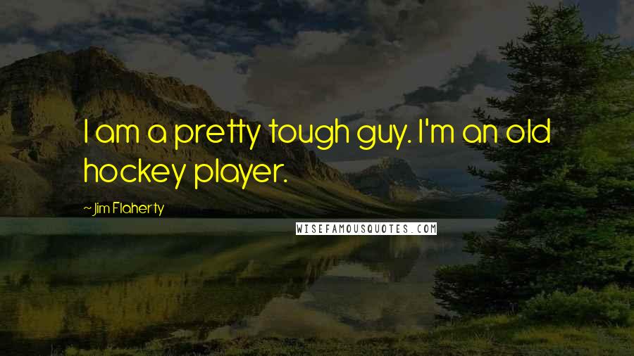 Jim Flaherty Quotes: I am a pretty tough guy. I'm an old hockey player.