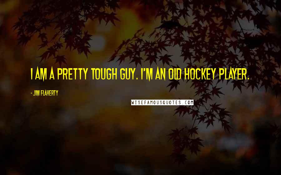 Jim Flaherty Quotes: I am a pretty tough guy. I'm an old hockey player.