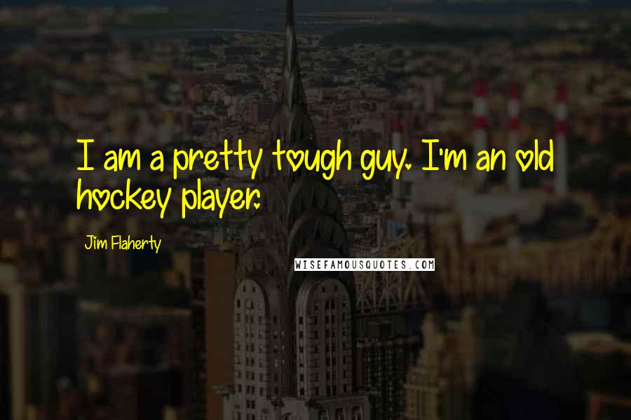 Jim Flaherty Quotes: I am a pretty tough guy. I'm an old hockey player.