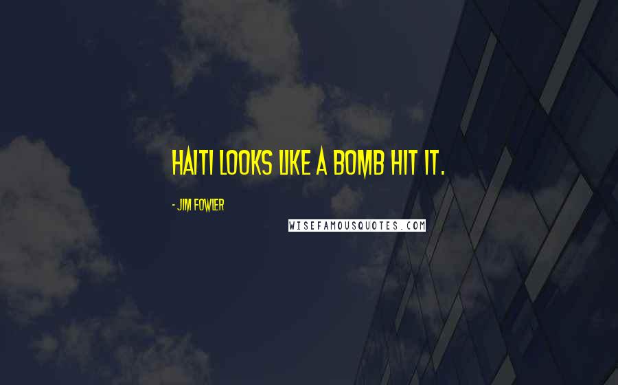 Jim Fowler Quotes: Haiti looks like a bomb hit it.