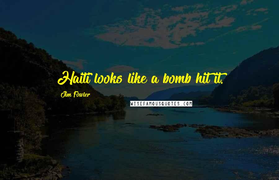 Jim Fowler Quotes: Haiti looks like a bomb hit it.